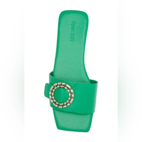 Open Edit Lely Slide sandal in green Size: 5M - Picture 1 of 6
